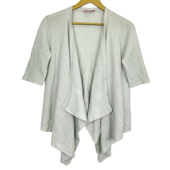 Calypso St Barth Cashmere Cardigan Sweater XS Light Green Waterfall Fairy Preppy - Picture 1 of 5